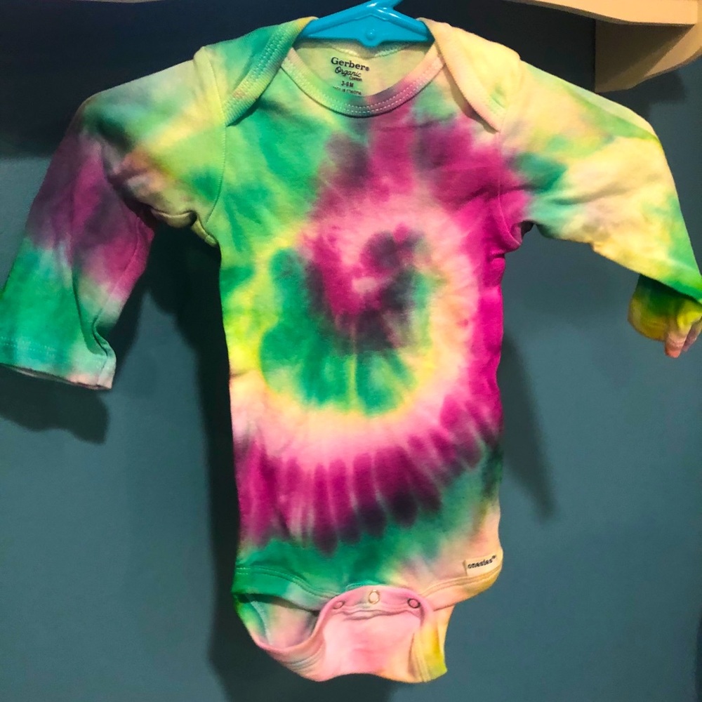 Hand-Made Tie-Dye Onesie for Baby (one of a kind)